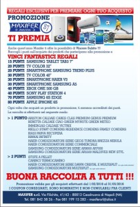 MAXIFER Locandina Promozione regali 2016